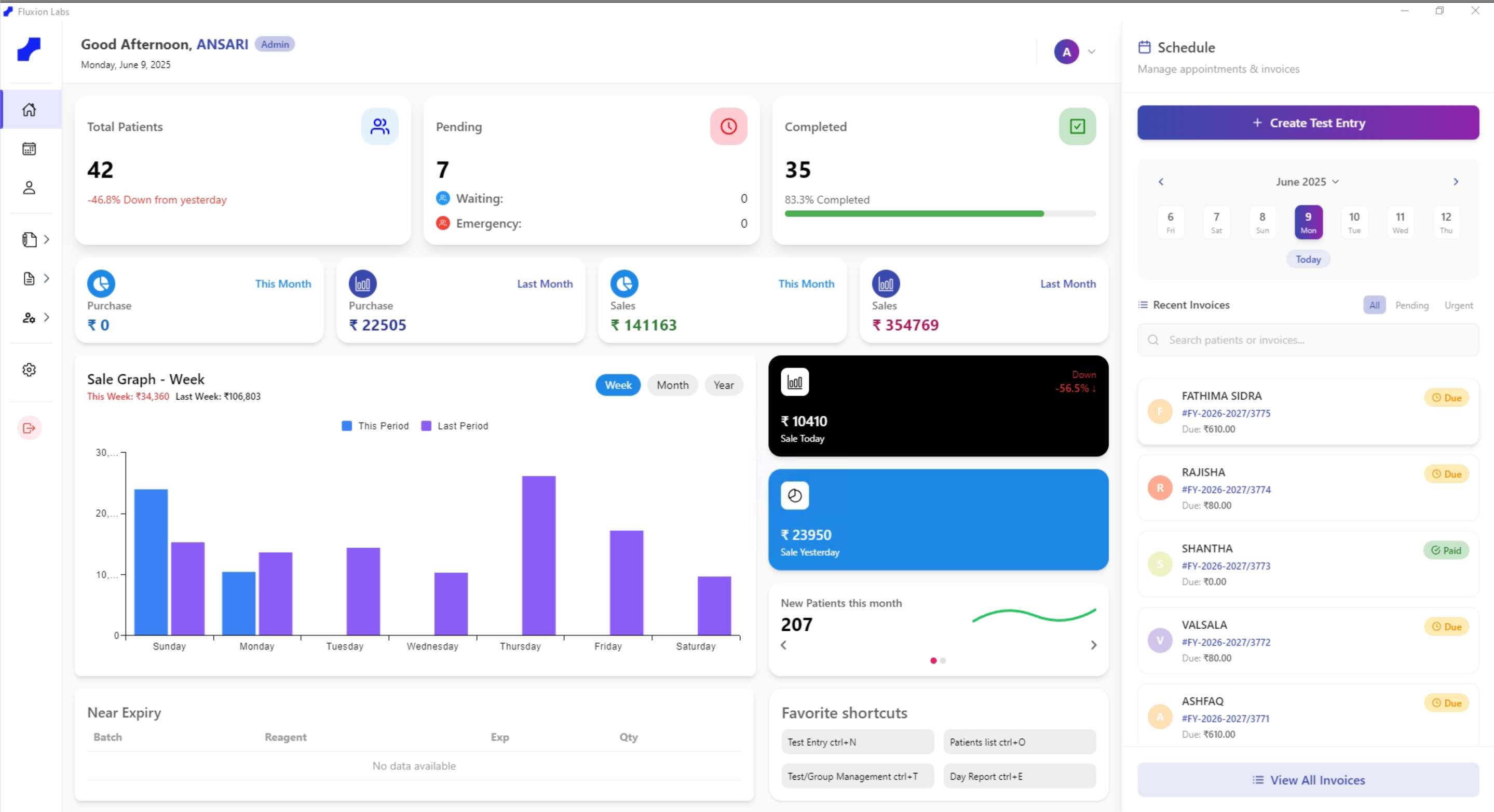 Fluxion Labs Dashboard